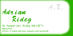 adrian rideg business card